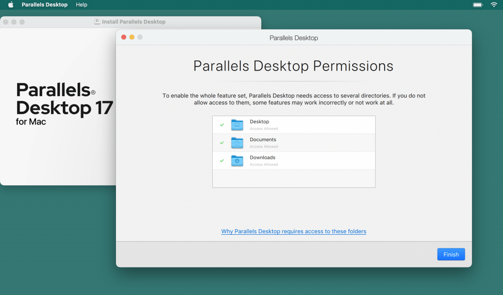 Requirements parallels desktop