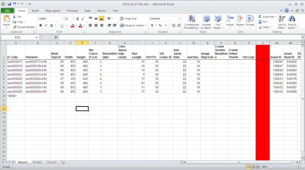 Technical characteristics of Excel 2019  