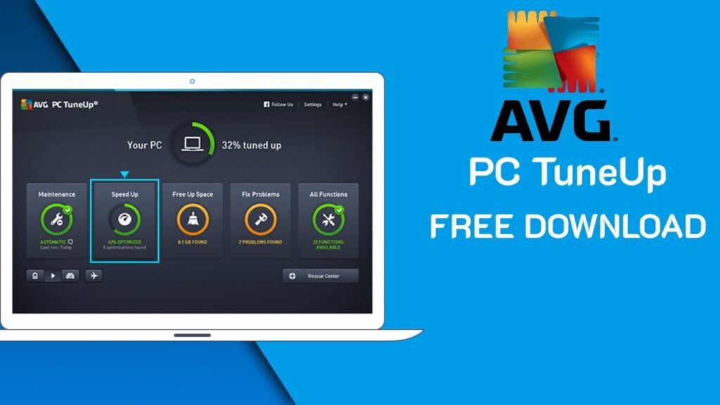 Basic functions of AVG TuneUp license key