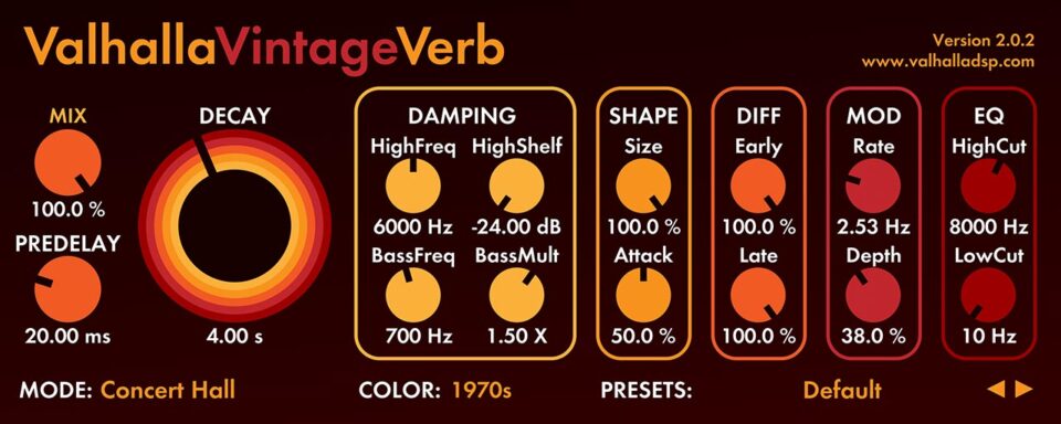 Valhalla VintageVerb VST Crack + Plugins Free Download